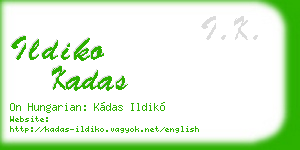 ildiko kadas business card
